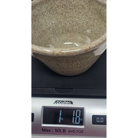 Vintage Old Time Pottery Gravy Mixing Bowl 1997 Stoneware 7" Pinecone USA Rustic - Picture 2 of 10